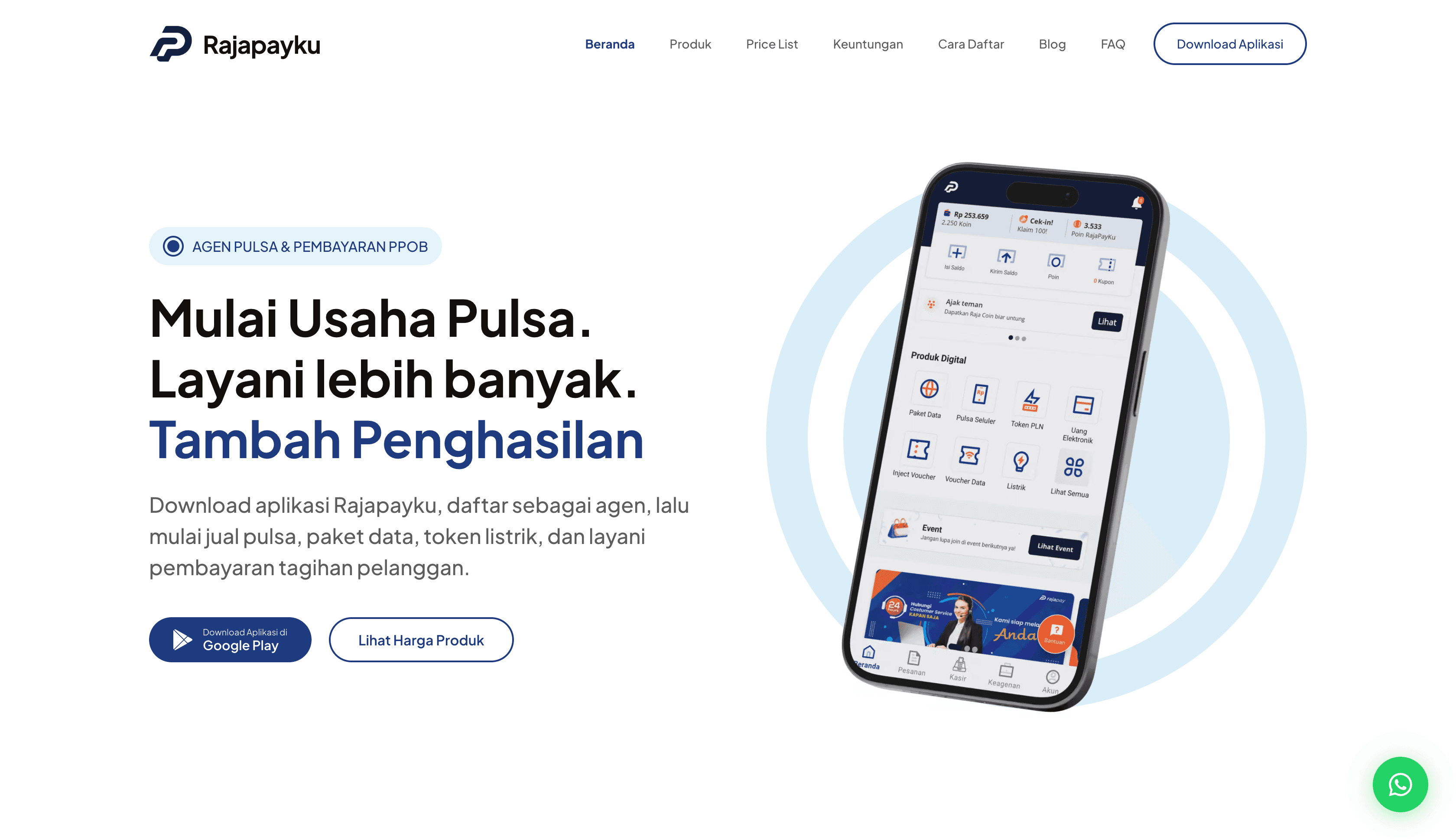Landing Page Rajapayku.com